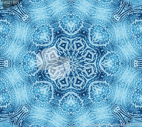 Image of Bright blue abstract concentric pattern