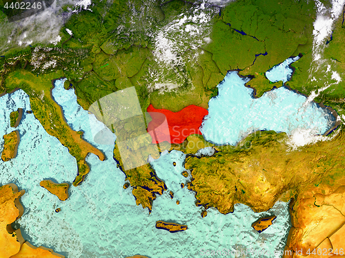 Image of Bulgaria on illustrated globe