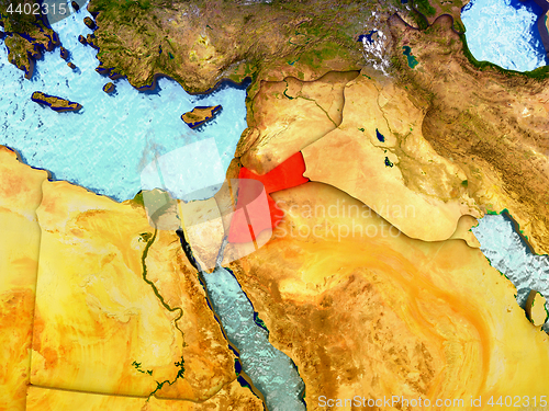 Image of Jordan on illustrated globe