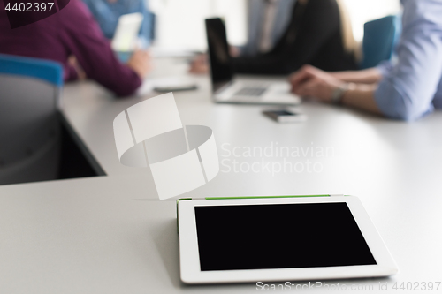 Image of Business Team At A Meeting at modern office building
