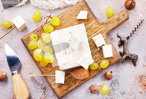Image of wine and cheese