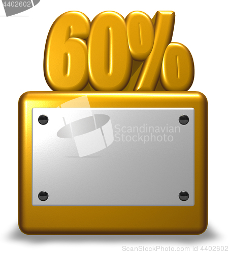 Image of golden number and percent symbol