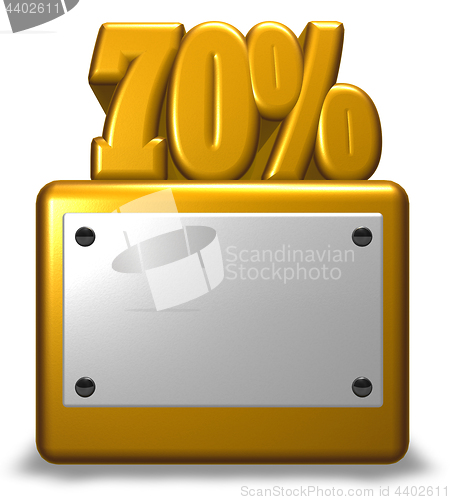 Image of golden number and percent symbol