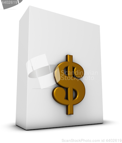 Image of dollar and box