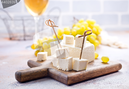 Image of wine and cheese