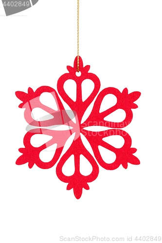 Image of Christmas snowflake on white