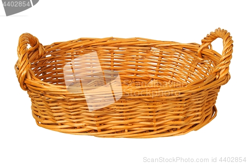 Image of Wicker basket on white