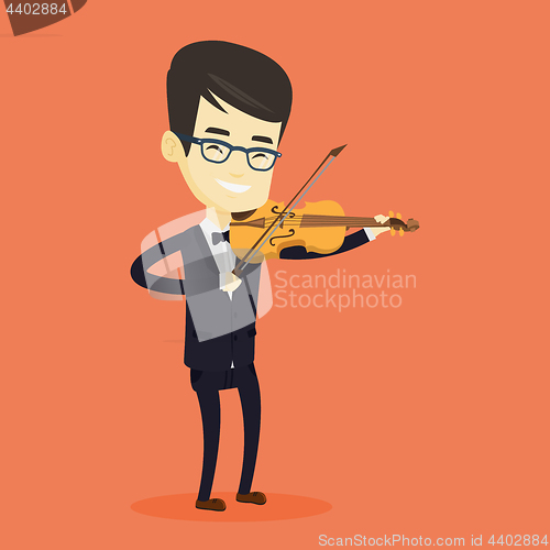 Image of Man playing violin vector illustration.