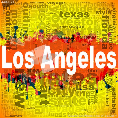 Image of Los Angeles word cloud design