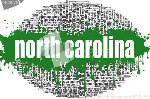 Image of North Carolina word cloud design