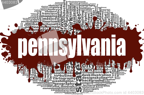 Image of Pennsylvania word cloud design