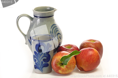 Image of Apple Wine with Jug and Beaker