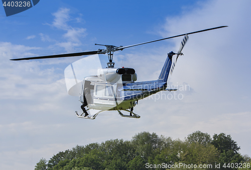 Image of Special forces in helicopter in a low flight