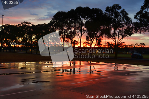 Image of Sunset skies after the the rain 