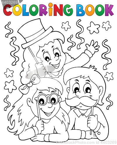 Image of Coloring book party photo booth theme 1