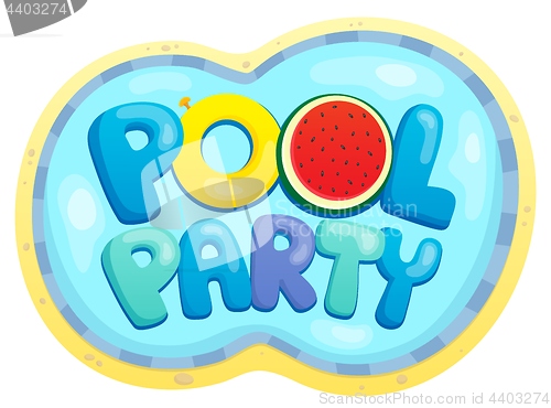 Image of Pool party sign theme 2