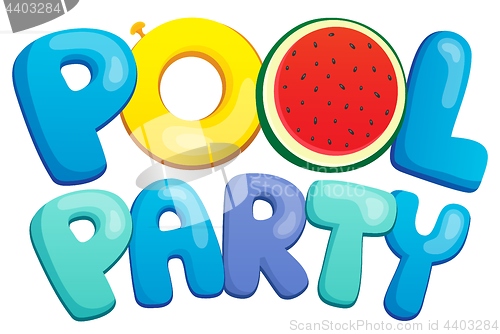 Image of Pool party sign theme 1
