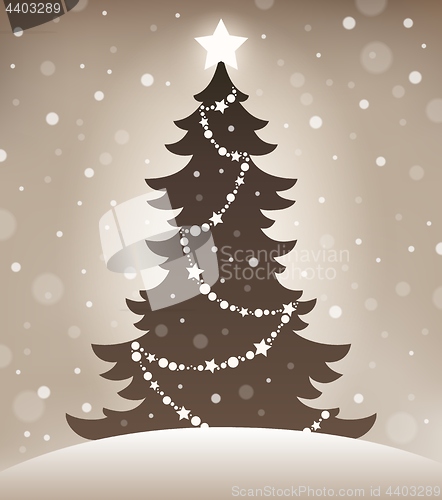 Image of Stylized silhouette of Christmas tree 1