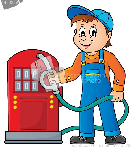 Image of Gas station worker theme 1