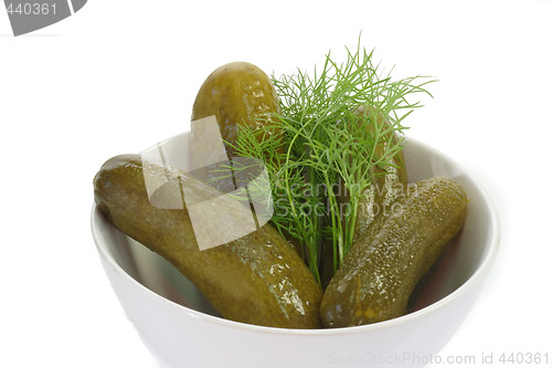 Image of Gherkins in a bowl