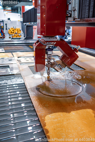 Image of CNC water jet cutting machine