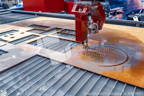 Image of CNC water jet cutting machine