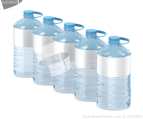 Image of Big water bottles on white