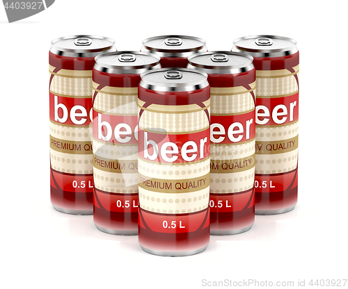 Image of Group of beer cans