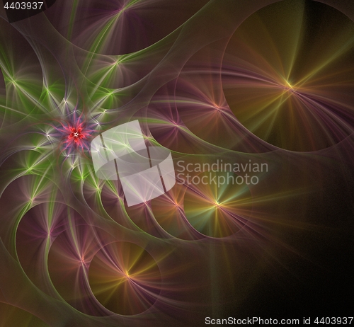 Image of Multicolored spiral fractal picture