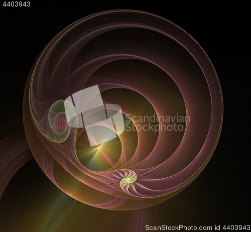 Image of Multicolored spiral fractal picture