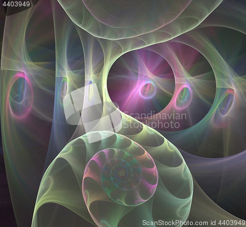 Image of Nebulae spiral fractal picture