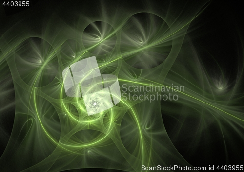 Image of Green spiral fractal picture