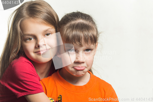 Image of Portrait of two sisters with different characters