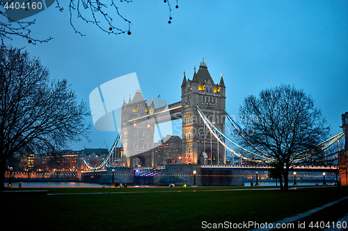 Image of Night view of Tower Bridge