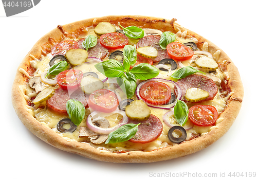 Image of freshly baked pizza