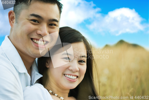 Image of Happy romantic asian couple