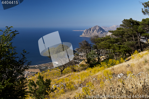 Image of Monte Cofano in summertime. Sicily, Italy