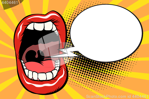 Image of Open mouth comic balloon