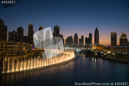 Image of musical fountain in Dubai