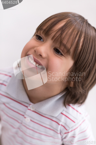 Image of little boy who looking up