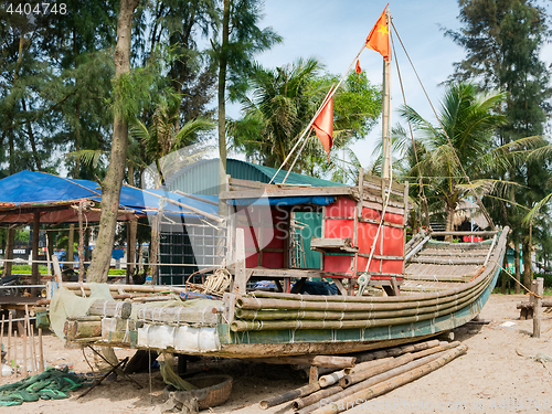 Image of Bamboo fishing boat in Vietnam