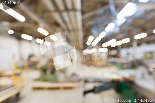 Image of blurred factory workshop background