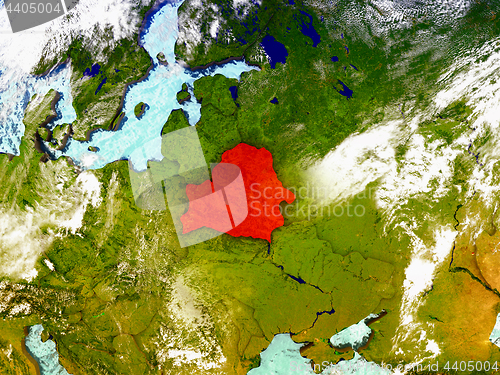 Image of Belarus on illustrated globe