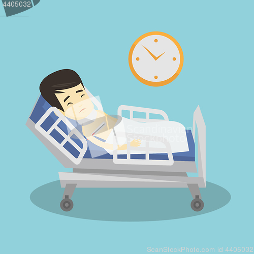 Image of Man with neck injury vector illustration.
