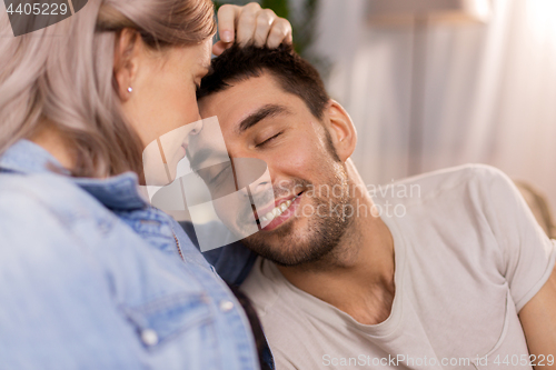 Image of close up of happy couple