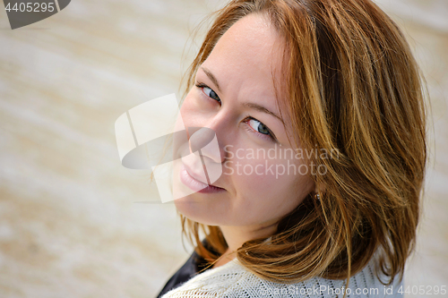 Image of Portrait of young beautiful woman