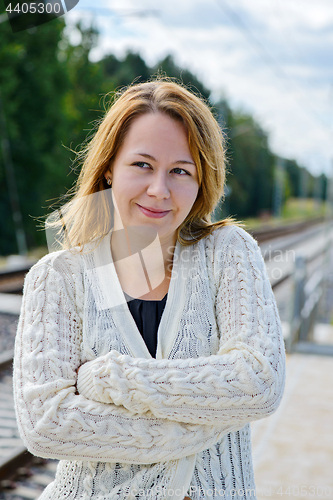 Image of Portrait of young beautiful woman