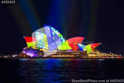 Image of Drips and drops on the rooftop of Sydney Opera House Vivid Sydne