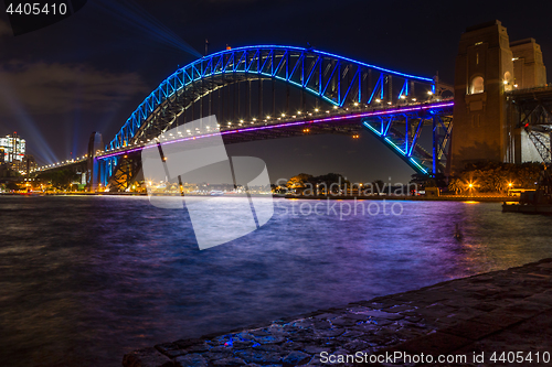 Image of Sydney Harbour Bridge during Vivid Sydney