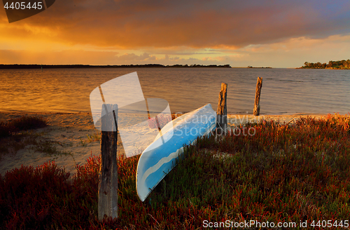 Image of The little blue canoe